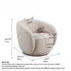 Swivel Barrel Accent Chair, Boucle Upholstered Armchair for Bedroom, Office, Reading Nook, Comfy Single Sofa Chair-The Pop Home - 3 of 4