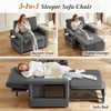 Vipbear 3-in-1 Sofa Chair Bed,42.5" W Convertible Sleeper Chair with Pull Out Bed, USB Charging Ports & Wing Table,Cup Holder,Adjustable Backrest - 3 of 4