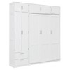 KIGFTSOD Queen Size Wall Murphy Bed with Top Cabinet,Shelves and Wardrobe, Space Saving Foldable Bed - 3 of 4