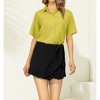 LA LEELA Womens Summer's Casual Blouse Shirt Blouses Short Sleeve Button Up Dress Tops Tee Shirts Coverup Hawaiian Dresses for Women - 3 of 4