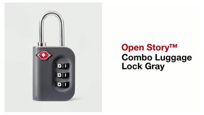 Combo Luggage Lock Gray - Open Story&#8482;, 2 of 7, play video