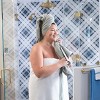 Aston & Arden Aegean Eco-Friendly Bath Towels (2-Pack), 30x60, Recycled Cotton Bathroom Towel, White with Striped Dobby - 3 of 4