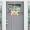 Big Dot of Happiness Little Princess Crown - Hanging Porch Pink & Gold Baby Shower or Birthday Party Outdoor Decor - Front Door Decor - 1 Piece Sign - 2 of 4