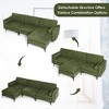 Tangkula L-shaped Modular Sectional Sofa Couch w/ 2 Bolsters Power Socket & USB Ports - 4 of 4