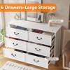 Farmhouse 6 Drawers Dresser for Bedroom, Wood Dresser Chest of Drawers Organizer Storage - 4 of 4