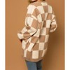 Women's Checker Graphic Sweater Cardigan - GILLI - 2 of 2