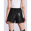 Allegra K Women's Faux Leather High Waisted PU Shorts - 4 of 4