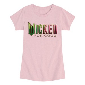 Girls' - Wicked - For Good Logo -Youth Girls Short Sleeve T-Shirt Fitted Short Sleeve Graphic T-Shirt - 1 of 4