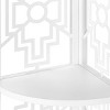 INFURNIC Decorative Bookshelf 4 Tier Corner Etagere with Wooden Shelves and Sleek Metal Frame, White, 15.5"*11"*61.5" - 3 of 4