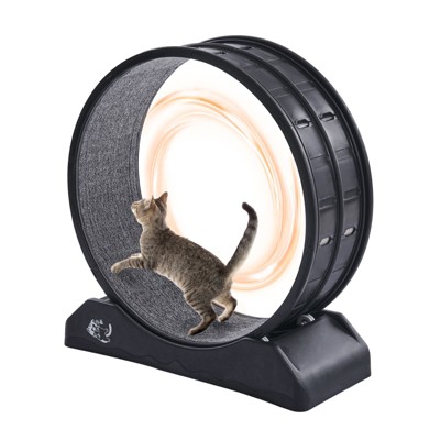VEVOR Cat Exercise Wheel, 31.5 in, Large Cat Running Wheel with Secure Brake & Carpeted Runway, Quiet Operation Cat Treadmill