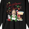 Elf Buddy the Elf Christmas Cheer Women's Black Long Sleeve Crew Neck Tee - 2 of 3