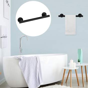 Unique Bargains Towel Bar Wall Mounted Stainless Steel Towel Hanger for Bathroom Stainless Steel Shower Caddies 1 Pc