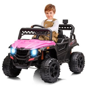 12V Kids Ride On Truck Car Electric Ride On Toy for Toddles with Remote Control, Spring Suspension, Led Lights, Music - 1 of 4