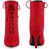 Perphy Women's Pointy Toe Side Zipper Lace Up Stiletto Heel Ankle Boots - 2 of 4