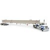 First Gear DCP 1/64 White/Blue Peterbilt 389 w/ ERMC Hydra-Steer Trailer & Bridge Beam Load 60-1674 - 2 of 4