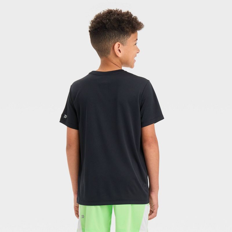 Boys&#39; Short Sleeve &#39;Level Up&#34; Graphic T-Shirt - All In Motion™ Black, 4 of 5