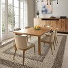 Area Rug Braided Printed Throw, Non-Slip Low Pile Accent Carpet, Foldable Soft Floor Cover for Bedroom or Living Room, Mocha - 2 of 4