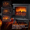 ROVSUN 20" H Electric Fireplace Stove Space Heater, Realistic Flame Logs, Overheat & Tip-Over Protection for Bedroom Living Room,1400W, Black - 4 of 4