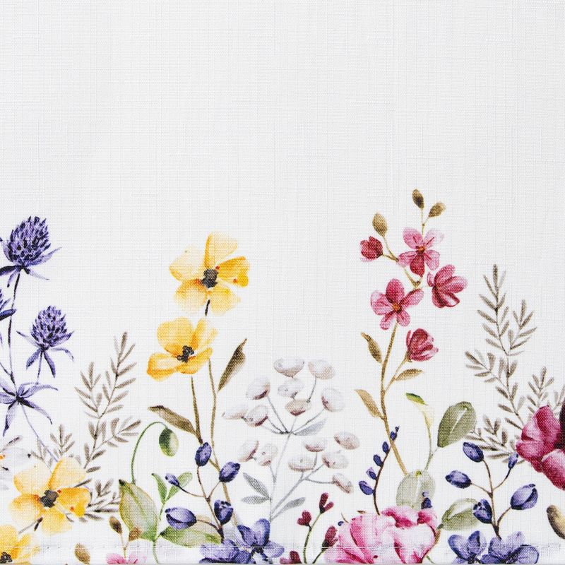 Poppy Wildflower Bordered Napkin Set of 4 - Multicolor - 17x17 - Elrene Home Fashions, 5 of 6