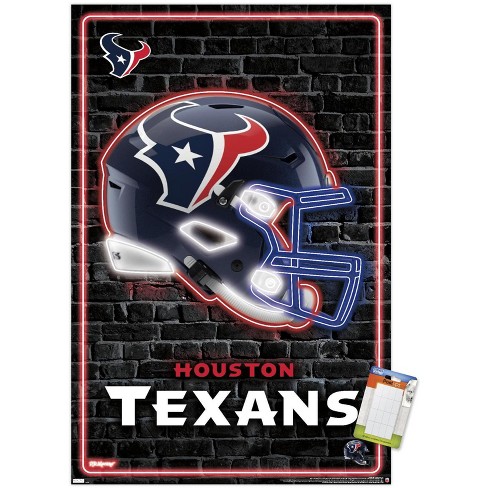 Trends International Nfl Houston Texans - Neon Helmet 23 Unframed