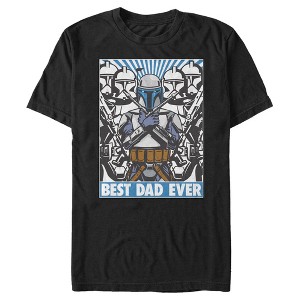 Men's Star Wars: A New Hope Best Dad Ever Boba Fett Poster T-Shirt - 1 of 4