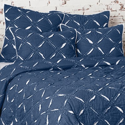 Full White Cotton Reversible Quilt with Quilted Stitching