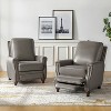 Set of 2 Theresa Modern Upholstery Genuine Leather Recliner with Nailhead Trim for Living Room and Bedroom| ART OF LIVING DESIGNS - 2 of 4