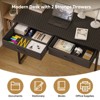 Pinmoco 41" Modern Desk with RGB LED Light and 4 Storage Drawers for Home Office - 3 of 4