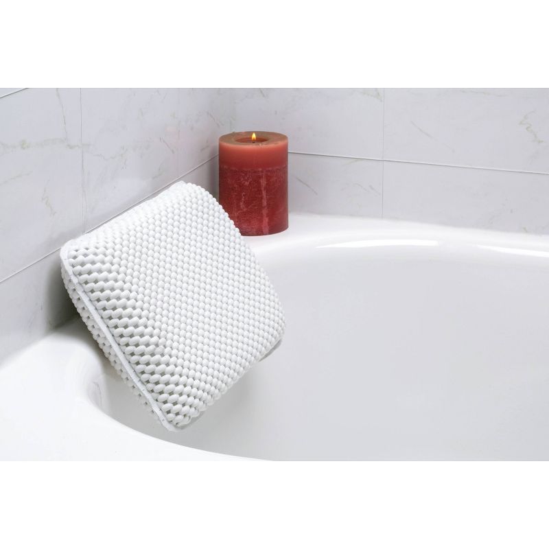 Spa Foam Bath Pillow White - Bath Bliss, 3 of 7
