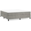 vidaXL Box Spring Bed Frame Light Gray 72 in.x83.9 in. California King Velvet - 2 of 4