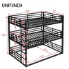 Kumasinova Bunk Bed,Metal Triple Bunk Bed with Ladder,Safety Guardrails for Kids,Bedroom,Noise-reduced Design - 2 of 4