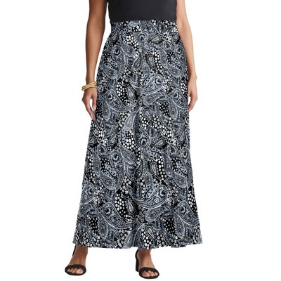 Jessica London Women's Plus Size Everyday Stretch Knit Maxi Skirt