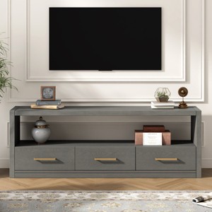 Modern 74" TV Stand for 70-79 Inch TV with 3 Drawers & Ample Storage,Console Table for Living Room-Baofuwish - 1 of 4