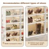 9 Tier Foldable Shoe Rack Organizer, Collapsible Shoe Storage Cabinet with Lids and Magnetic Clear Door , Shoes Storage Boxes for Hallway - 4 of 4