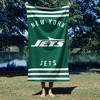 New York Jets NFL Stripes Beach Towel 30 x 60 inches - 4 of 4
