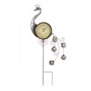 Swim Central 41.75" Iron Peacock Garden Stake Thermometer - 3 of 4