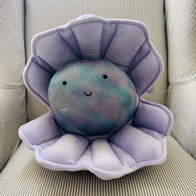 Clam with Pearl Weighted Plush Kids' Throw Pillow Light Purple ...