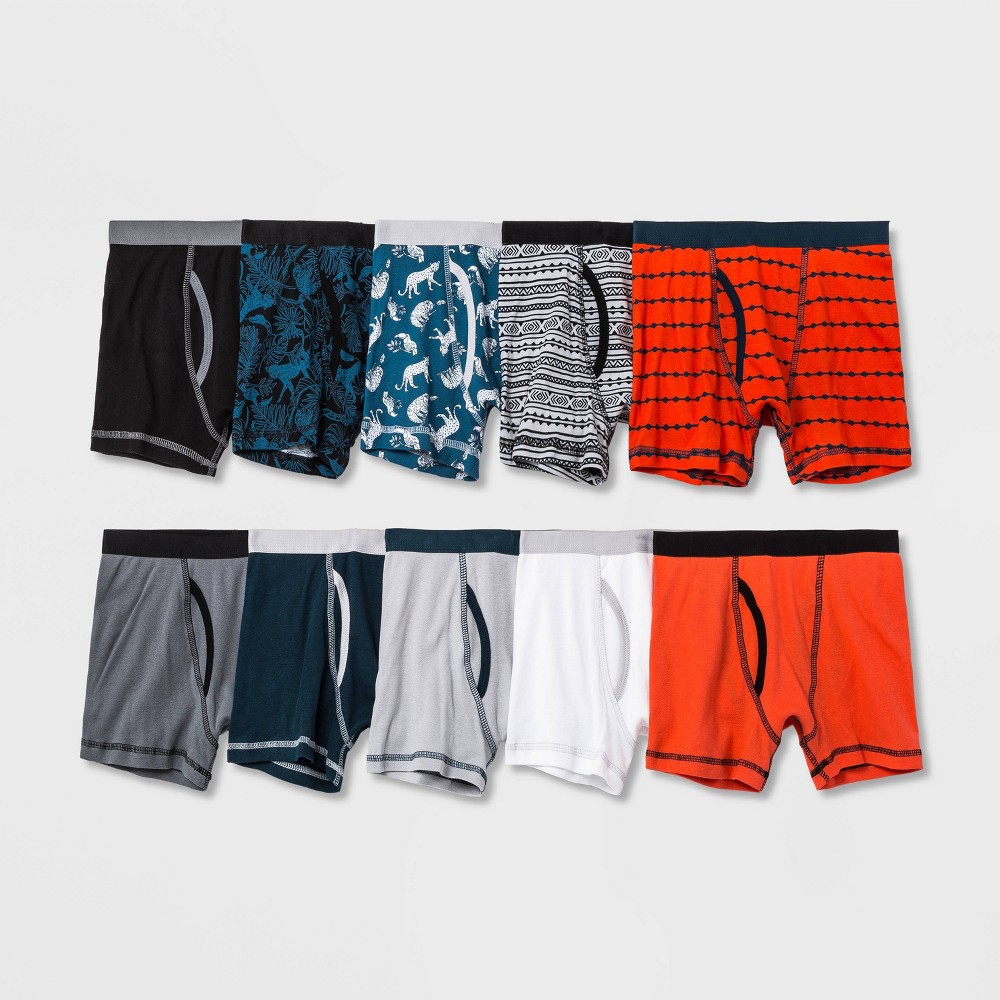 Boys' 10pk Boxer Briefs Cat & Jack XL, assorted color