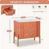 JUJABU Modern Nightstand with 2 Storage Drawers, Golden Metal Handles & Legs - Easy Assembly - 3 of 4