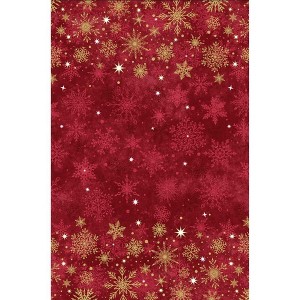 Fulvari Christmas Snowflake Accent Non-Slip Rubber Backing Indoor Area Rug Holiday Home Decor for Living Room Bedroom Bathroom - 1 of 4