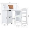 GustoWave White Office Chair Set with Bookshelf, Notice Board and Cabinets Ideal for Boys and Girls 3 to 8 Years - 3 of 4