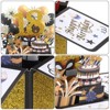 Unique Bargains 3D Handcrafted Pop-Out Funny Greeting Card Black Gold - 4 of 4