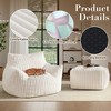 Gericco Bean Bag Chair with Armrests and Footstool for Adults- Oversized Comfy Beanbag Chaise Lounge Lazy Floor Sofa Chair - 4 of 4