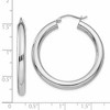 Black Bow Jewelry 4mm x 35mm 14k White Gold Classic Round Hoop Earrings - 4 of 4