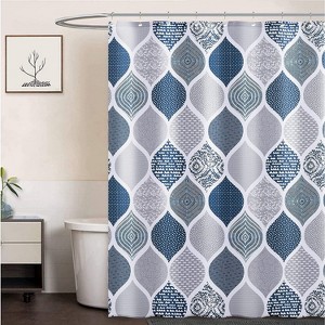 LunaLulinlk Shower Curtain Blue Shower Curtain - 1 of 4