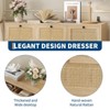 Rattan 7 Drawer Dresser for Bedroom, Farmhouse Modern Dressers & Chests of Drawers, Wooden Storage Organizer for Closet - 3 of 4