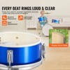 VEVOR Kids Drum Set,3-Piece,14 in Beginner Drum Set with Throne Cymbal Pedal Two Pairs of Drumsticks, 8'' Tom Drum 10'' Snare Drum 14'' Bass Drum,Blue - 3 of 4