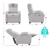 GlasFlength Accent Chairs Modern with Comfortable Seating for Living Room or Lounge Area Gray,61”*28”*38" - 2 of 4