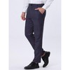 INSPIRE CHIC Men's Straight Fit Color Block Office Work Striped Trousers - 2 of 4