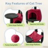 FONTOI 44 Inch Cat Tree Tower Large Cat Climbing Tree with Extended Platform, Indoor Pet House for Cats Kittens Play, Black, 13.7"* 17.7"*43.6" - 4 of 4